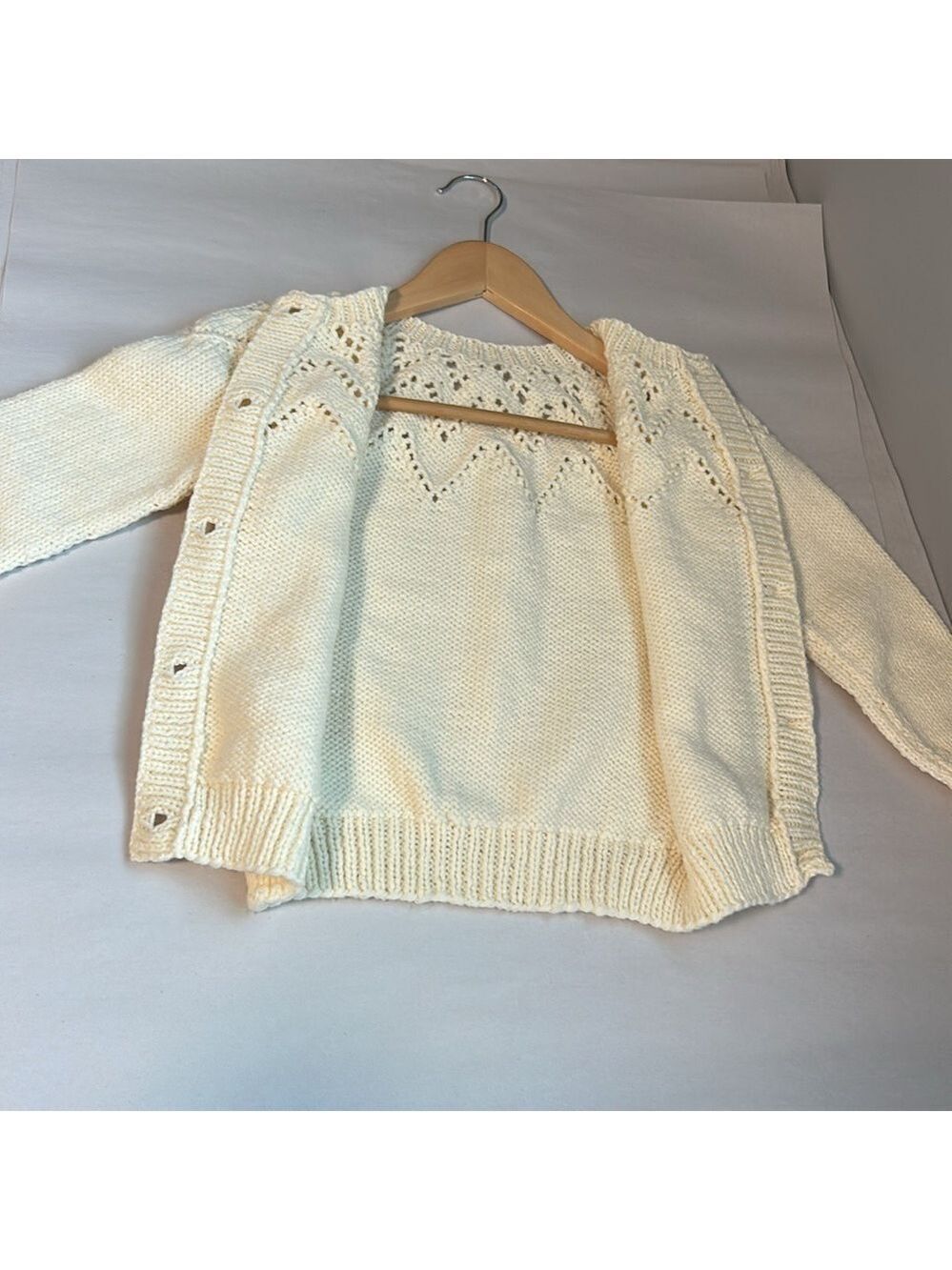 Handmade Children’s Fisherman Chunky Knit Coastal Cardigan Sweater - Picture 5 of 11